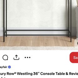 Black Metal Consol Table