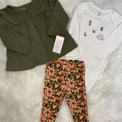 ✨Carter’s Just One You Baby Girls’ 3pc Set✨