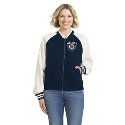 Chicago Bears WEAR Throwback Varsity Bomber Raglan Jacket Women Size Small