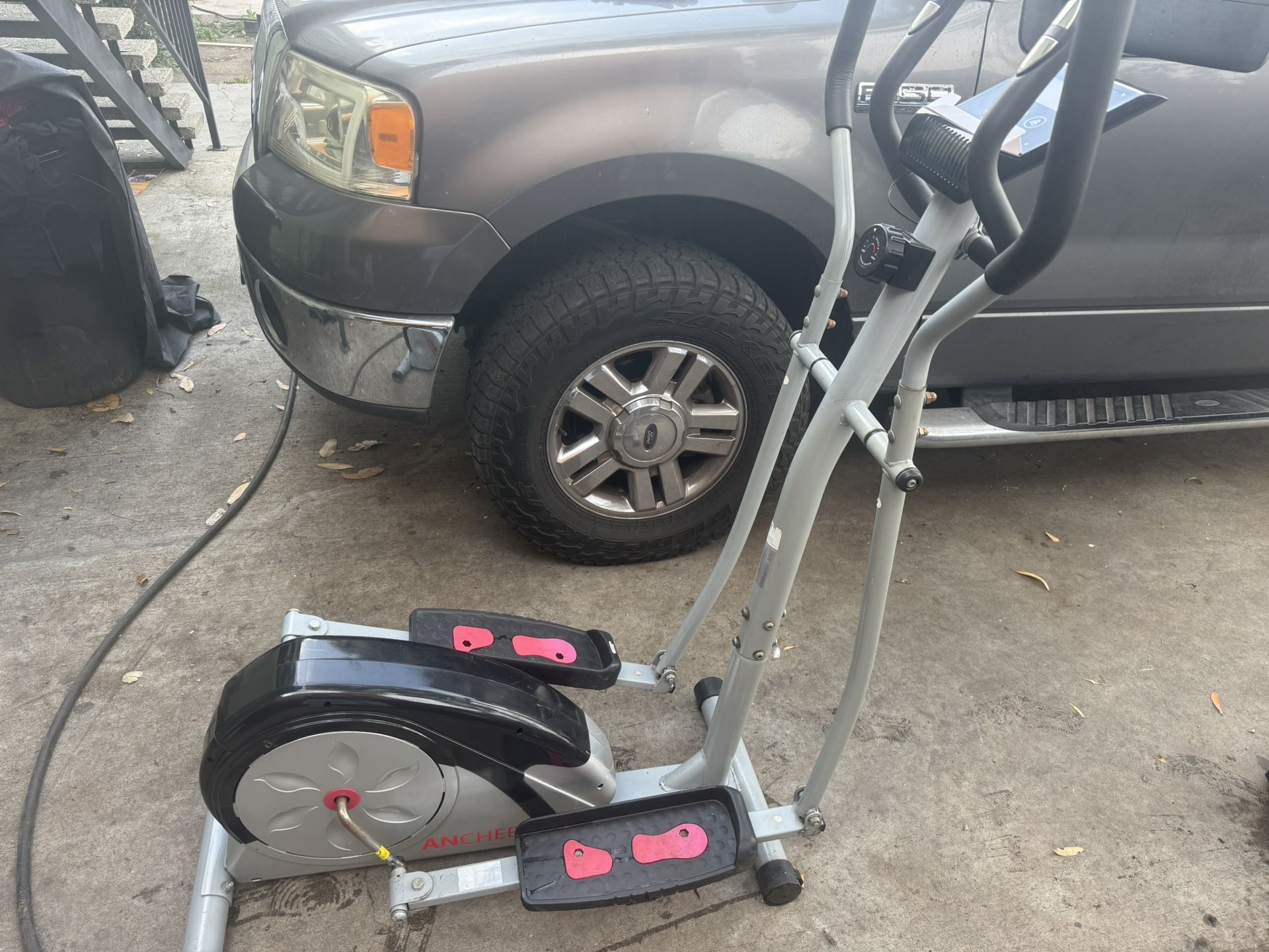 ANCHEER Magnetic Elliptical Machines, with Pulse Rate Grips and LCD Monitor