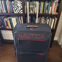 Nautica Suitcase ( 28” H x 18” W x  12” D) In Good Condition 