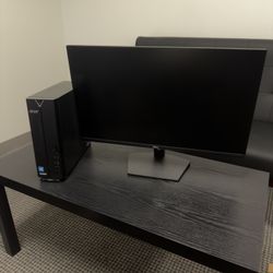 2024 Dell Monitor + Acer Aspire Desktop Bundle