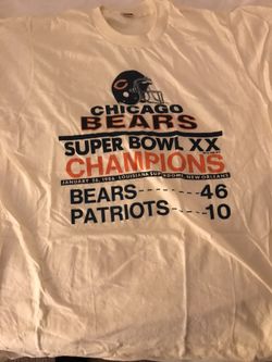 2- Original Vintage Chicago Bears Super Bowl T-shirts 