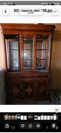 Solid cherrywood china caninet