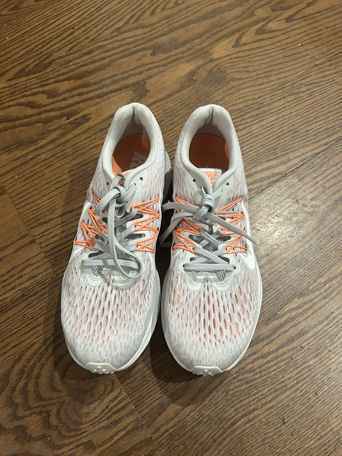 Women’s Pre-owned Nike Zoom Winflo 5 Running Shoes Low Top Gray Orange - Size 10