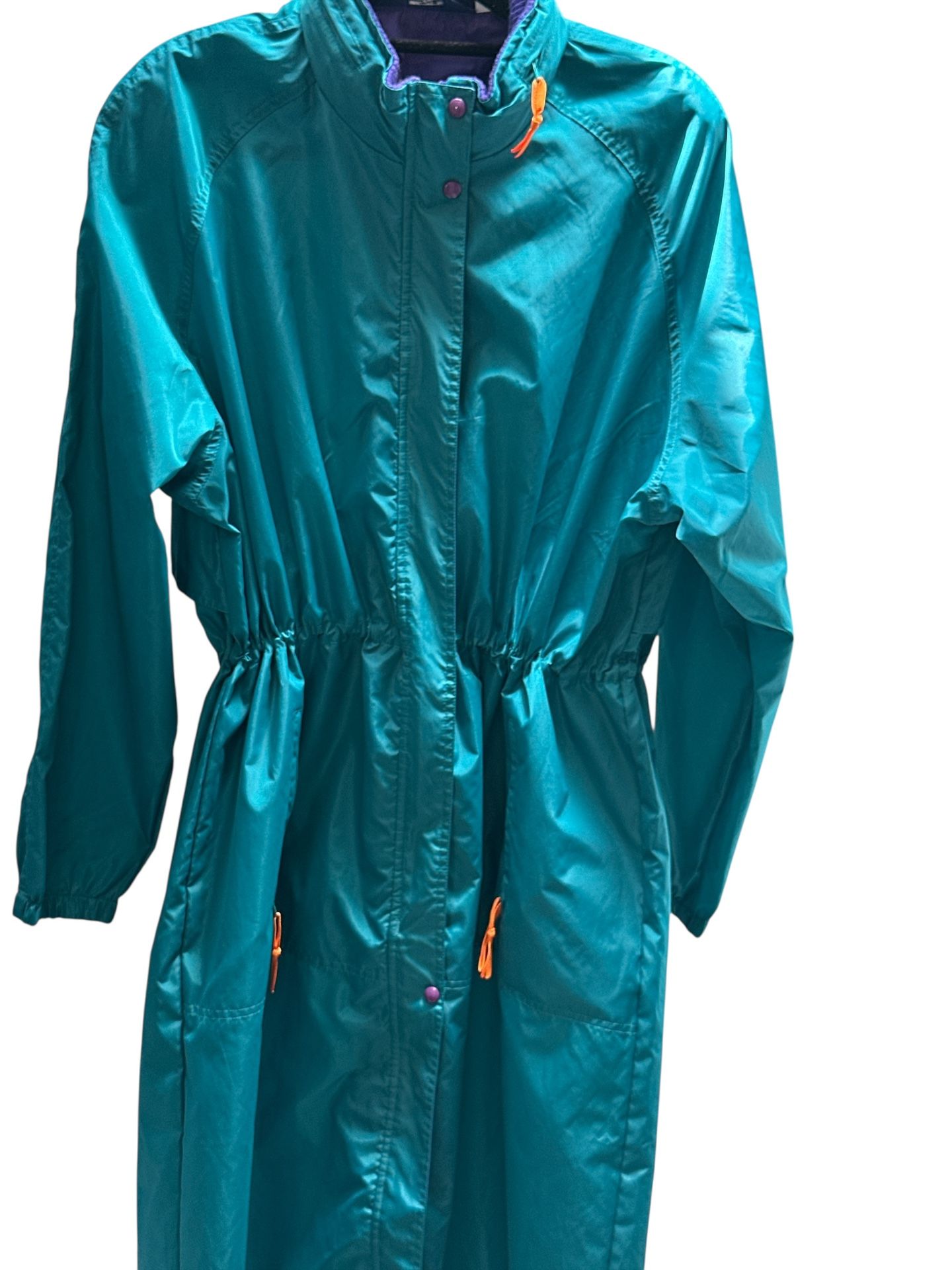 Vintage Wool Rips Women’s Full Length Trench Raincoat Size Extra Large