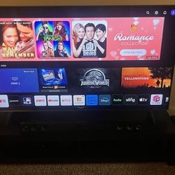 65 Inch LG Smart TV With Sound Bar And TV Stand