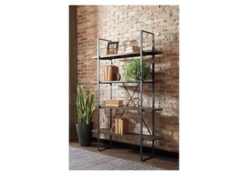 Metal+Wood Bookcase, Office Bookcase Display Shelves