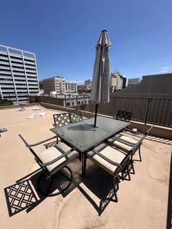 Patio glass table ,