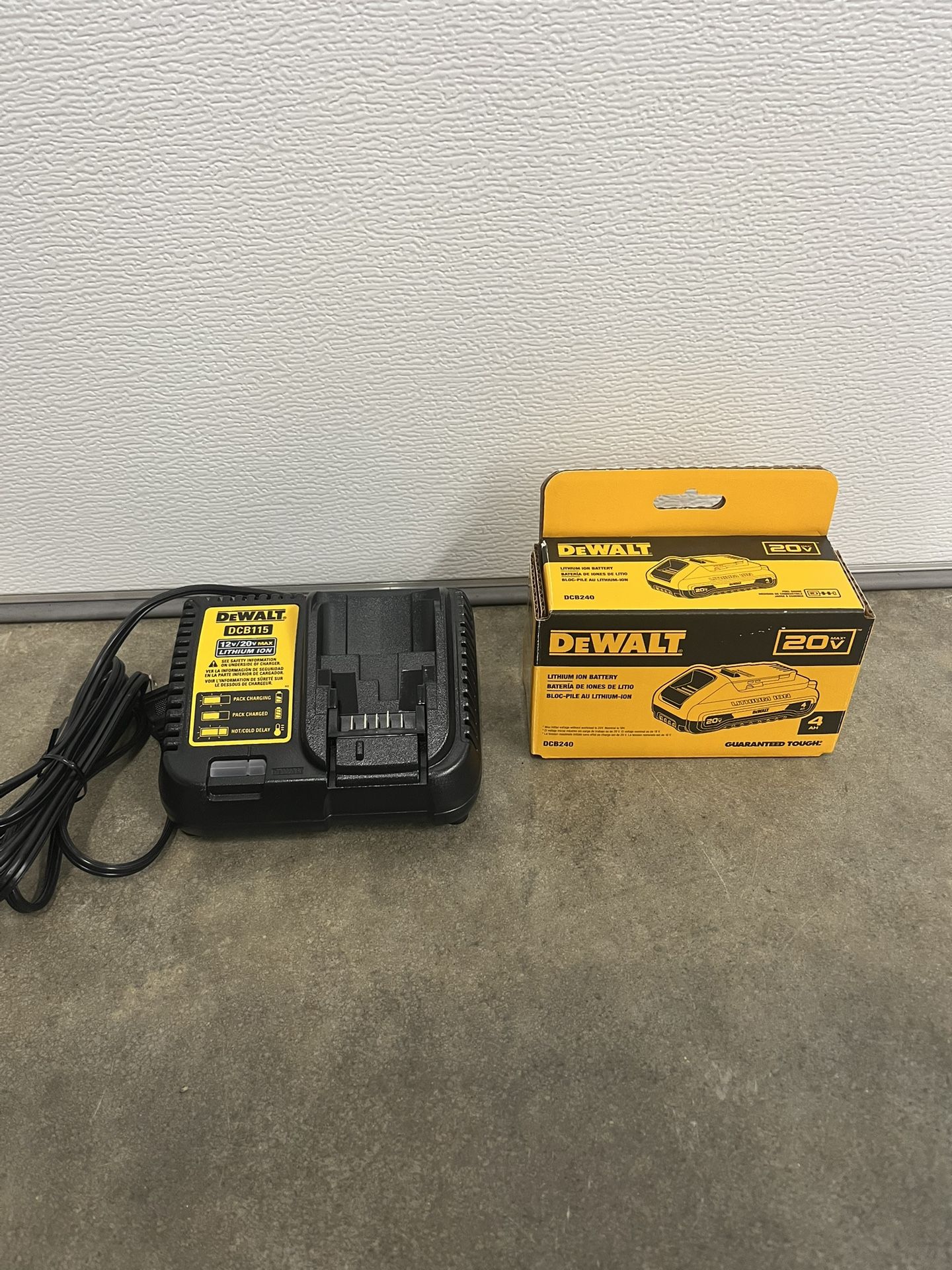 DEWALT 20V MAX Compact Lithium-Ion 4.0Ah Battery Pack with 12V to 20V MAX Charger $132 plus tax at Home Depot