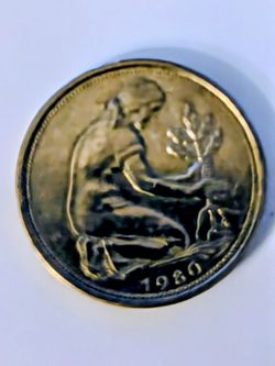 BUNDESREPUBLIK  DEUTSCHLAND 50  PFENNIG. COIN 