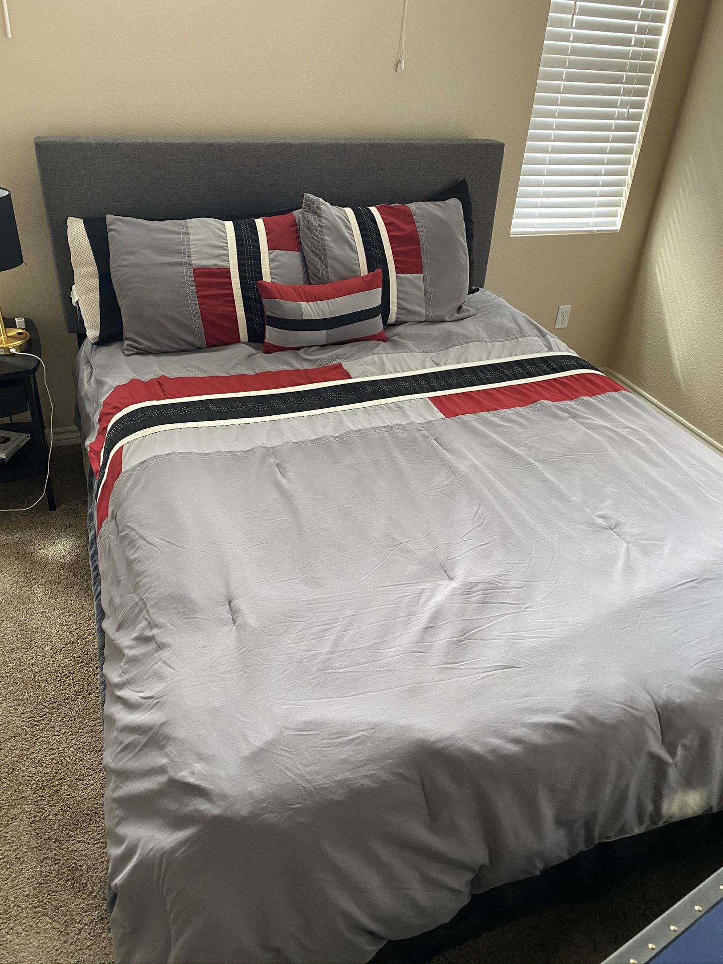 Queen bed and mattress