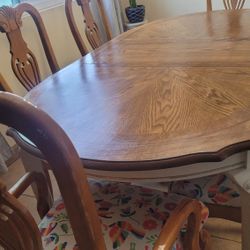 Dinner Table 6 Chairs 100