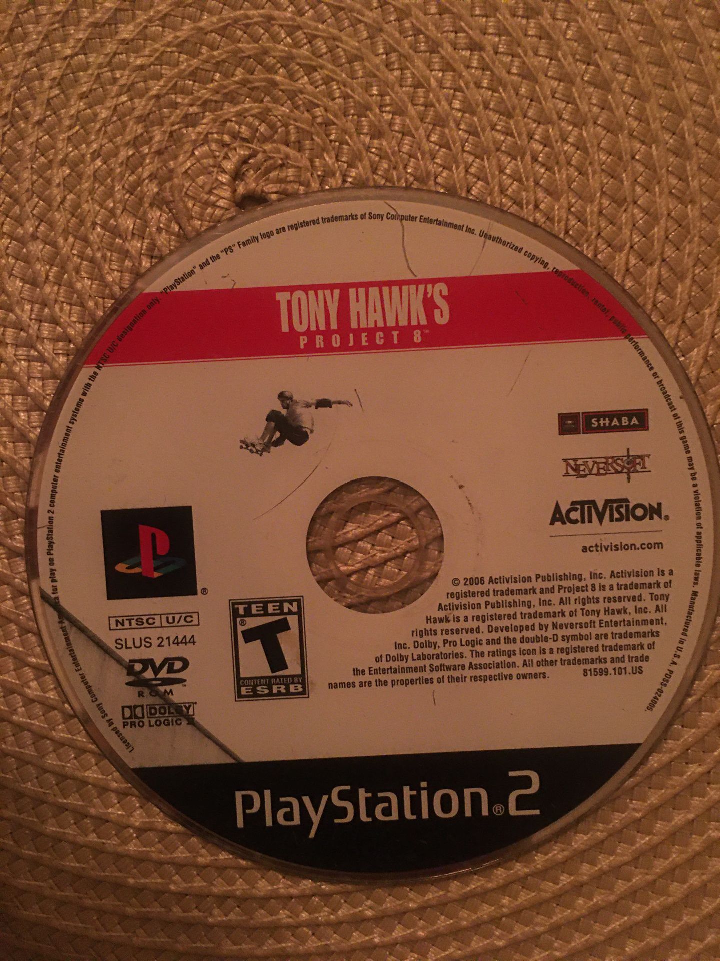 Sony PlayStation ps2 Tony hawks project 8