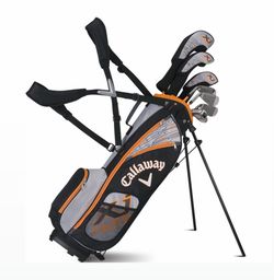 Brand New Callaway XJ Hot Complete Set (Kids 5-8) - includes 7 clubs, golf bag & a FREE golf hat