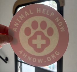 Help Wildlife and Pets! Animal Help Now Vinyl Cling Decal | FREE with ANY purchase