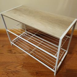 2-Tier Wooden Shoe Rack Shelf. New, never used