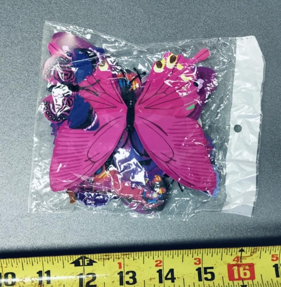Multiple Butterfly Decorations (majority Purple and Blue design Butterflies)