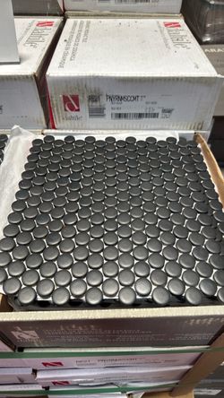 Backsplash $6 per sheet penny black matte mosaic