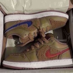Air Jordan 1 Low Utility Teddy Bear GS 5.5Y 