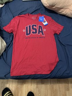 Red USA Shirt With Tags 