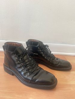 Used Gucci Black Leather Boots 7M/8W
