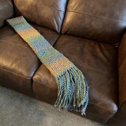 Hand Loomed Scarf w/Fringe For Sale