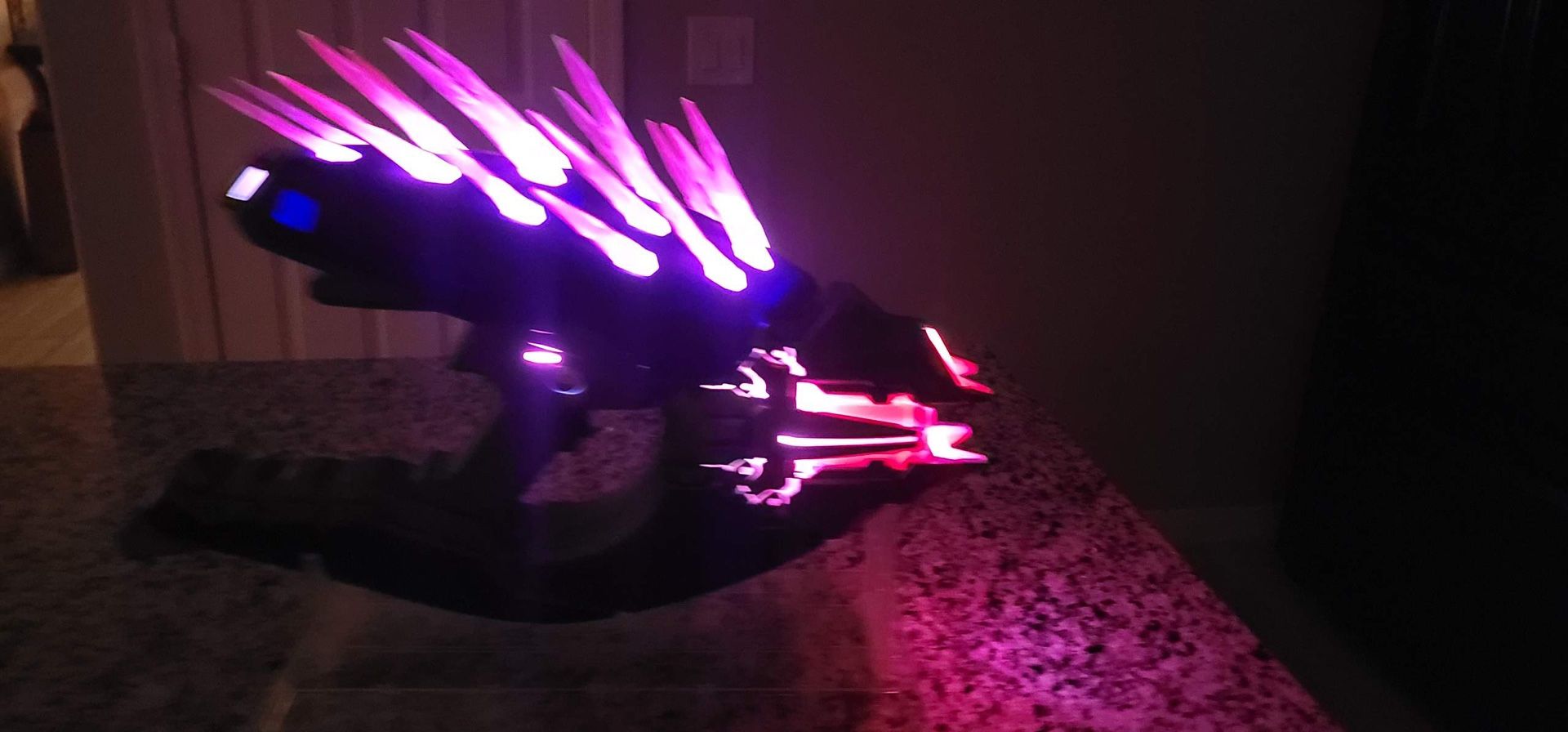Nerf LMTD Halo Needler Dart-Firing Blaster, Light-Up Needles, 10-Dart Rotating Drum, 10 Nerf Elite Darts, Game Card with in-Game Content