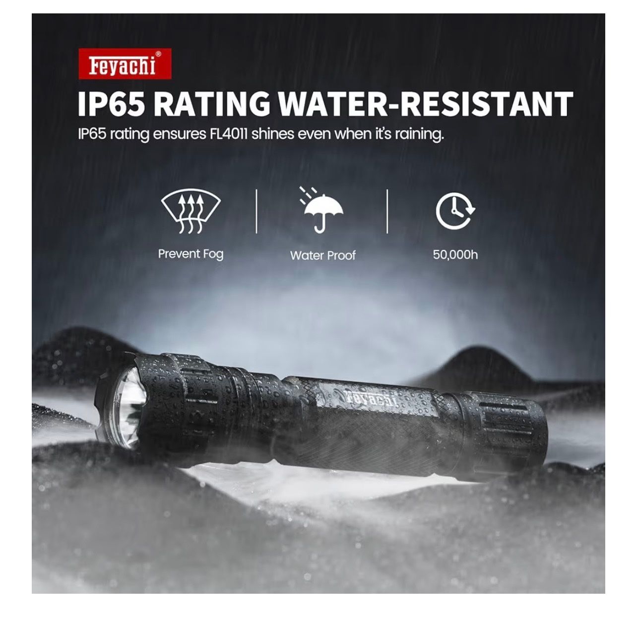 NEW IN BOX Feyachi Tactical Flashlight, 1200 Lumens Small Flashlight, with Offset Mount & Pressure Switch, 200m Beam Range,