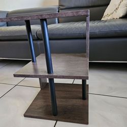 3-Tier Side Table/ Nightstand with Metal Legs. Pre-owned.