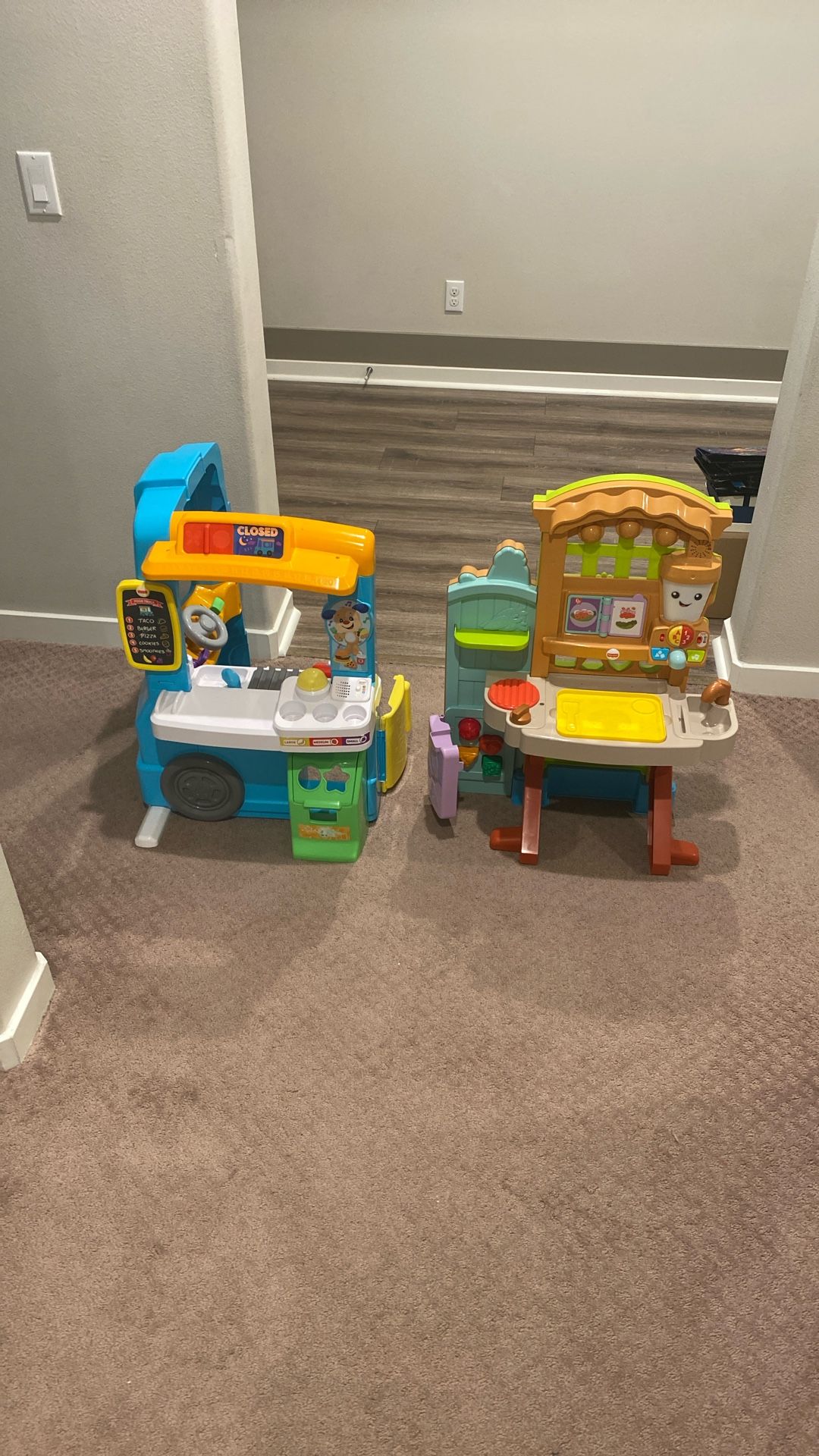 Fisher Price Food Truck And Fisher Price Kitchen/Garden Place At