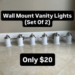 Wall Mount Vanity Lights (Set Of 2) Pickup Today Available 