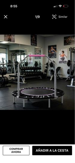 Mini Fitness Trampoline with Handlebar