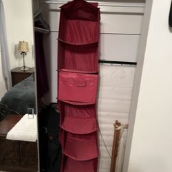 Closet Storage organizer with one drawer And Storage Spaces.  Great For College Dorms 