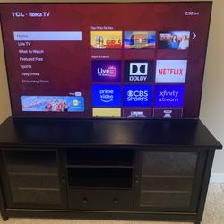 65 Inch TCL 4k Roku TV/ Entertainment System