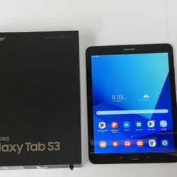 Like New Samsung Galaxy Tab S3 9.7" T827V  32GB Black Wi-Fi + Unlocked Cellular Verizon