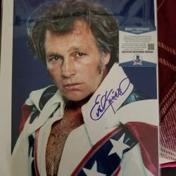 Evel Knievel Signed Color Large Photograph