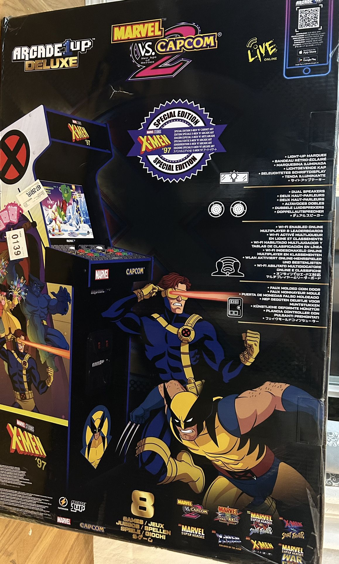 Arcade1Up Marvel vs. Capcom 2 X-Men ‘97 Edition Deluxe Arcade Machine 8 Games in 1 Arcade 1Up