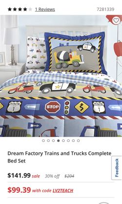 Dream factory  Twin Bed Set Cars/trucks 