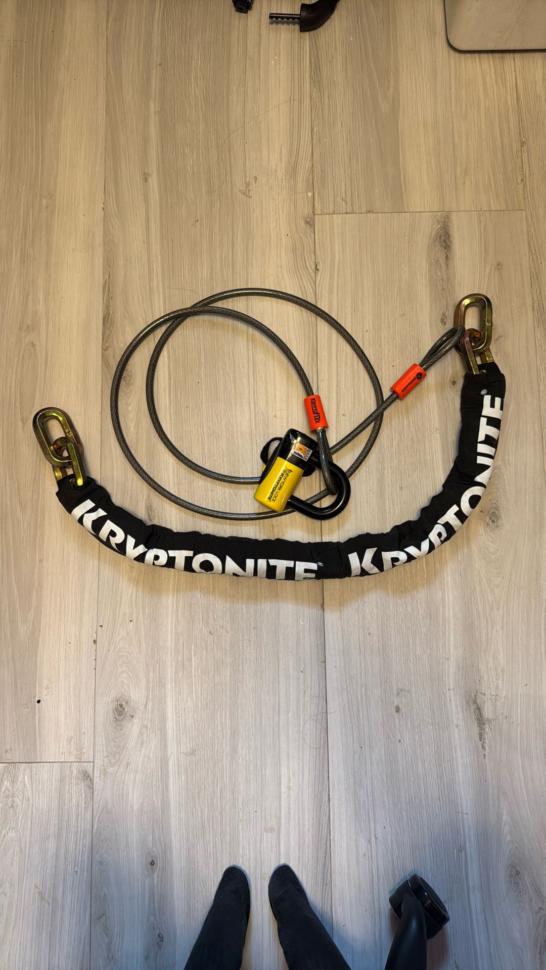 Kryptonite FAHGETTABOUDIT Bike Lock Chain KryptoFlex Security