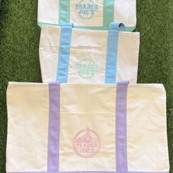 Spring Collection 2026  Easter Colors Trader Joe’s  Pastel Canvas Tote Bag