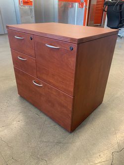 Cherry Man 4-Drawer Locking Office File Cabinet