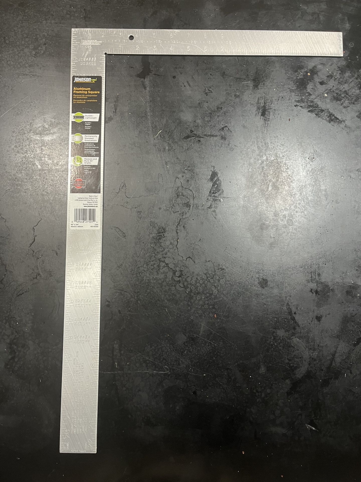 Johnson Level Aluminum Carpenter square 16 inch x 24 inch