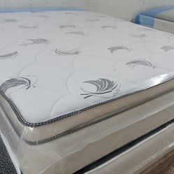 $200 Queen Pillow Top Mattress Only Brand New Free Delivery Same Day 