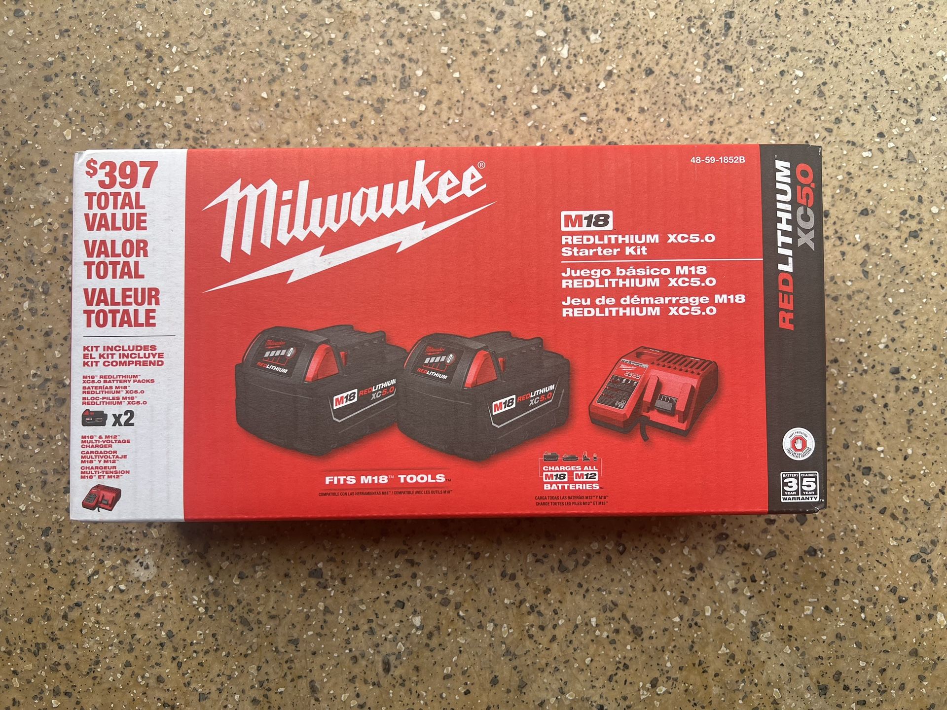 Milwaukee M18 Red Lithium Batteries With Charger 