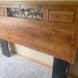 Pine/wooden headboard for queen-sized bed