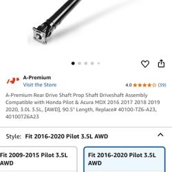 🔥 BRAND NEW Rear Drive Shaft – Fits Honda Pilot & Acura MDX AWD 2016–2020 🔧