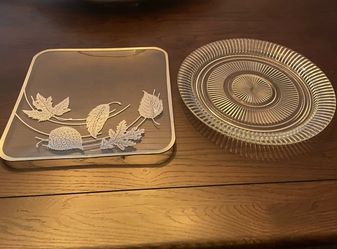 Glass platters, $5 each