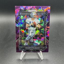 2022 Panini Prizm - Roger Staubach #84 Purple Ice Prizm /225 Dallas Cowboyd