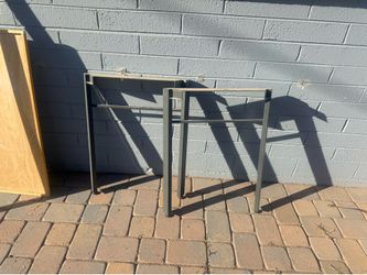 Gray metal table legs